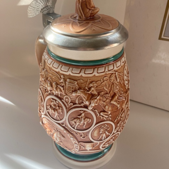 Avon Tribute to the Wild West Collectible Stein Tankard Lidded Beer Mug - Picture 2 of 6
